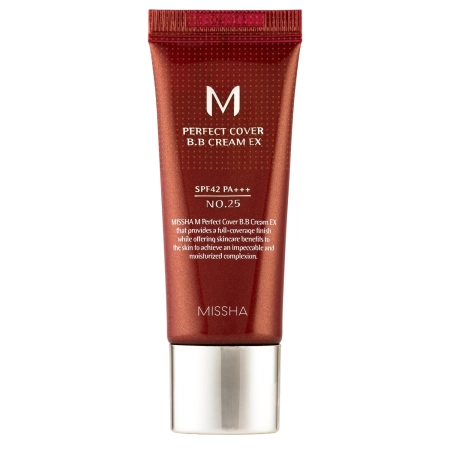 Missha - M Perfect Cover BB Cream SPF42/PA+++ - Nosedzošs BB krēms - No.25 Warm Beige - 20ml