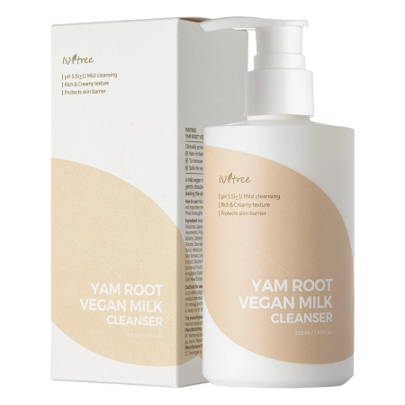 Isntree - Yam Root Vegan Milk Cleanser - Nomierinošs Sejas Attīrošs Pieniņš - 220ml