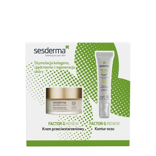 sesderma - Factor G Set - Reģenerējošu un Nostiprinošu Produktu Komplekts - Sejas Krēms + Acu Krēms - 50ml+15ml