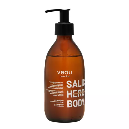 Veoli Botanica - Salic Hero Body - Attīroša un Noloboša Ķermeņa Mazgāšanas Želeja- 280ml