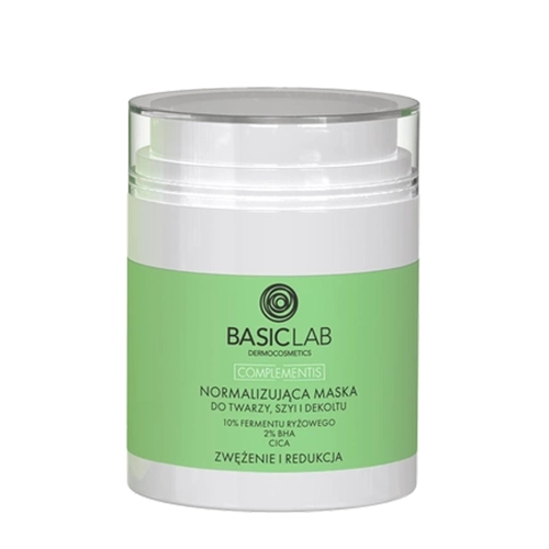 BasicLab - Complementis - Normalizējoša Maska Sejai, Kaklam un Dekoltē - 50ml