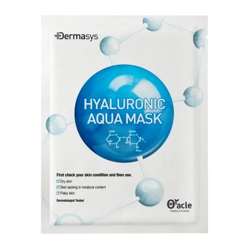 Dr.Oracle - DERMASYS Hyaluronic Aqua Mask - Mitrinoša Auduma Maska Sejai ar Hialuronskābi un Alvejas Ekstraktu - 1gab/25g