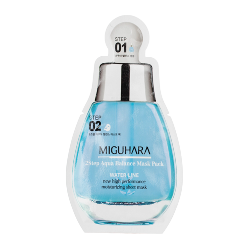 Miguhara - 2Step Aqua Balance Mask Pack - Mitrinošs Auduma Maska - 1.7ml + 25ml