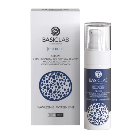 BasicLab - Esteticus - Mitrināšana un Aizpildīšana - Serums ar 15% trehalozes, 10% SNAP-8 peptīda un hialuronskābes - 30ml