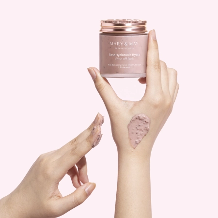 Mary&May - Rose Hyaluronic Hydra Wash off Pack - Mitrinoša maska ar mālu - 125g