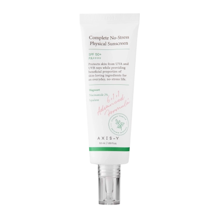 Axis-y - Complete No-Stress Physical Sunscreen SPF50+/PA++++ - Krēms ar Fiziskiem Aizsargfiltriem - 50ml
