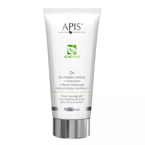 Apis - Professional - Acne-Stop - Face Massage Gel with Dead Sea Minerals, Green Tea and Bamboo - Sejas Masāžas Želeja ar Nāves Jūras Minerāliem, Zaļo Tēju un Bambusu - 200ml