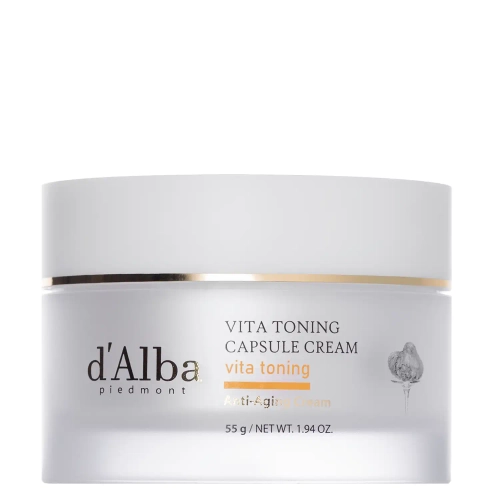 d'Alba - Vita Toning Capsule Cream - Mitrinošs un Izgaismojošs Sejas Krēms - 55g