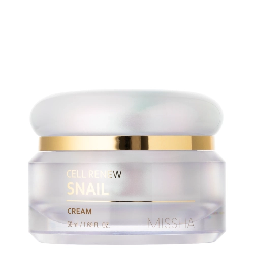 Missha - Super Aqua Cell Renew Snail Cream - Atjaunojošs Sejas Krēms ar Gliemežu Gļotām - 50ml