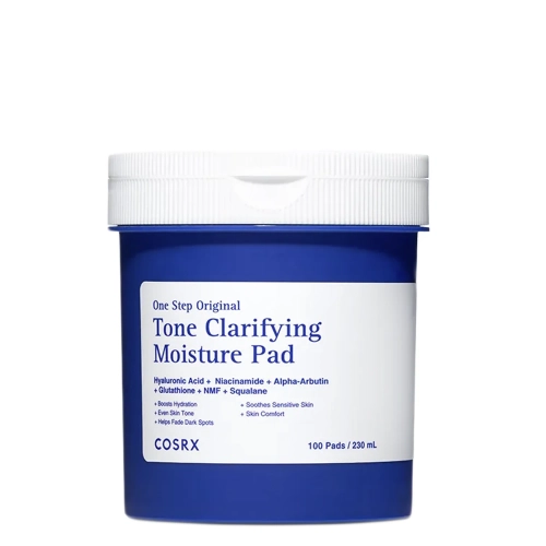 COSRX - One Step Original Tone Clarifying Moisture Pad - Mitrinoši un Attīroši Spilventiņi Sejai - 230ml/100gab