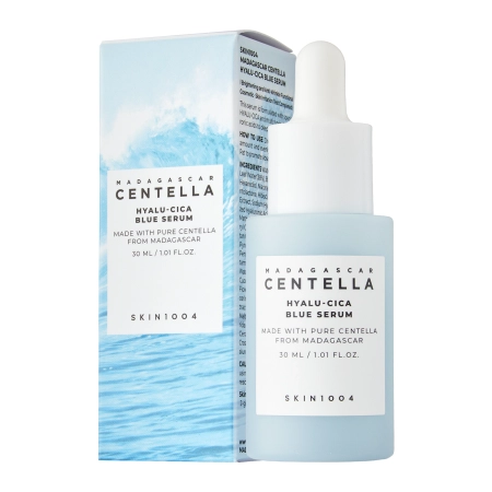 SKIN1004 - Madagascar Centella Hyalu-Cica Blue Serum - Serums ar Hialuronskābi un Āzijas Centellu - 30ml
