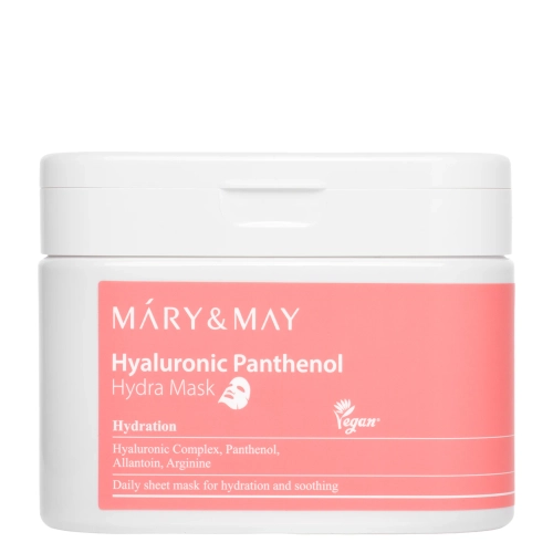 Mary&May - Hyaluronic Panthenol Hydra Maska - Mitrinošo Sejas Masku Komplekts - 30 gab.