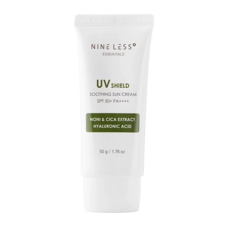 Nine Less - Essentials UV Shield Soothing Sun Cream SPF 50+/PA++++ - Mitrinošs Krēms ar Filtru - 50g