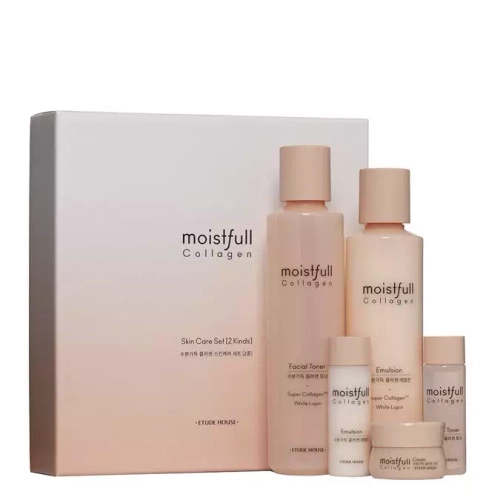 Etude House - Moistfull Collagen Skin Care Set - Ādas Kopšanas Komplekts ar Kolagēnu