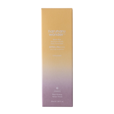 Haruharu Wonder - Black Rice Pure Mineral Relief Daily Sunscreen SPF50+/PA++++ - Mitrinošs Krēms Sejai ar Fizikāliem Filtriem - 50ml