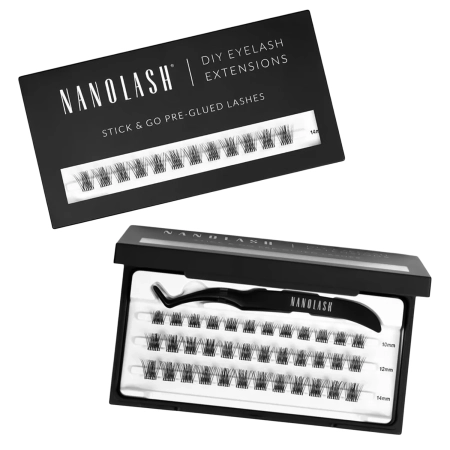 Nanolash - Stick & Go Pre-Glued Lashes - Pašlīmējoši Skropstu Pušķīši - Harmony Short - 1 iepak.