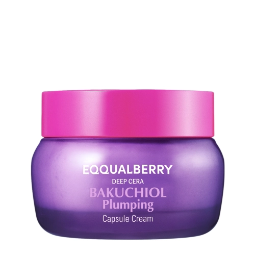 EQQUALBERRY - Bakuchiol Plumping Capsule Cream - Nostiprinošs un Mitrinošs Sejas Krēms ar Bakučiolu - 50ml