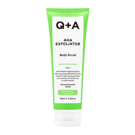 Q+A - AHA Exfoliator Body Scrub - Izlīdzinošs ķermeņa skrubis ar AHA skābēm - 250ml