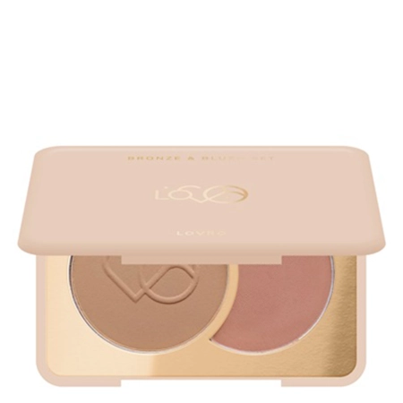 LOVRO - Bronze & Blush Set - PresētsBronzeris un Vaigu Sārtums Sejas Modelēšanai - 5g