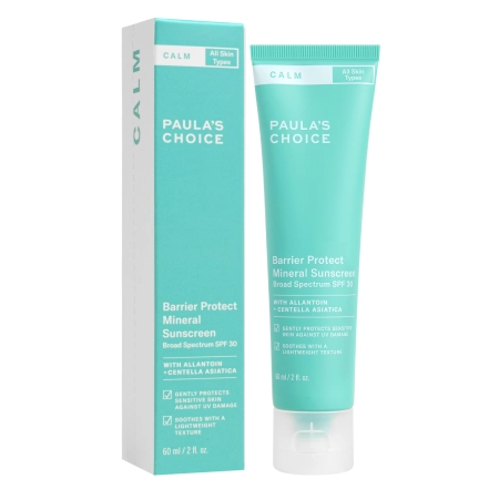 Paula's Choice - Calm Barrier Protect Mineral Sunscreen SPF 30 - Minerālais Saules Aizsargkrēms - 60ml