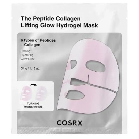 COSRX - Peptide Collagen Glow Hydrogel Mask - Hidrogēla Maska ar Peptīdiem un Kolagēnu - 34g