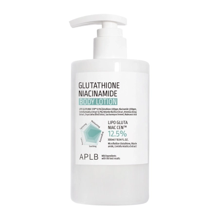 APLB - Glutathione Niacinamide Body Lotion - Izgaismojošs un Mitrinošs Ķermeņa Losjons - 300ml