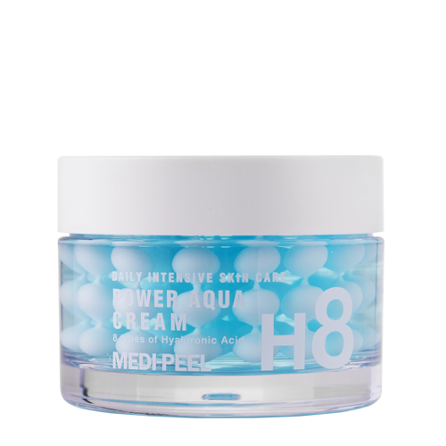 Medi-Peel - Power Aqua Cream - Intensīvi Mitrinošs Krēms ar Hialuronskābes Kapsulām - 50ml