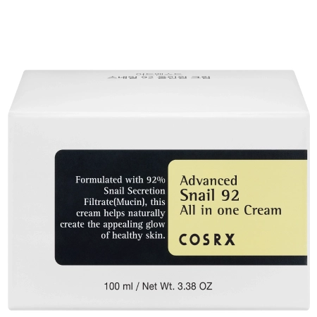 COSRX - Advanced Snail 92 All In One Krēms - Daudzfunkcionāls Krēms ar Gliemežu Gļotām - 100g