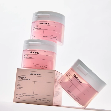 Biodance - Collagen Gel Toner Pads - Nostiprinoši Kolagēna Sejas Spilventiņi - 60 gab.