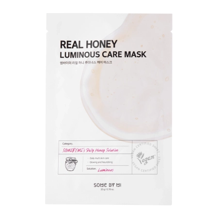 Some By Mi - Real Honey Luminous Care Mask - Izgaismojoša Auduma Maska - 20g