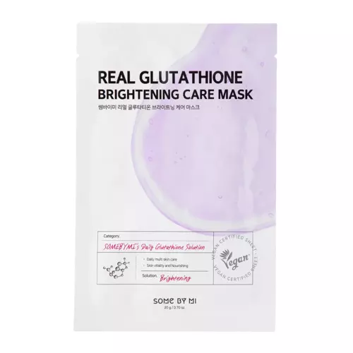 Some By Mi - Real Glutathione Brightening Care Mask - Izgaismojoša lokšņu maska - 20g