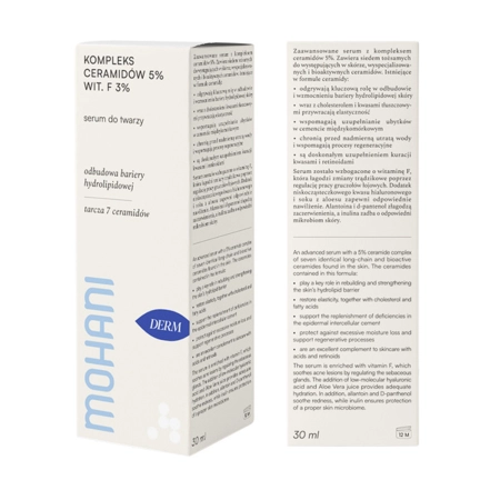 Mohani - Serums ar 5% Keramīdu Kompleksu un 3% F Vitamīnu - 30ml