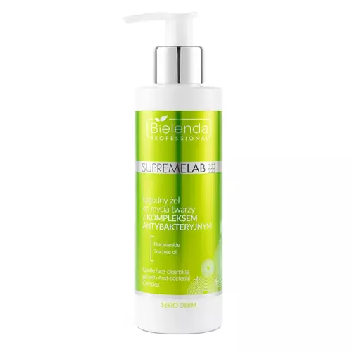 Bielenda Professional - Supremelab - Sebio Derm - Gentle Face-Cleansing Gel with Anti-Bacterial Complex - Maigs Sejas Mazgāšanas Gels ar Antibakteriālu Kompleksu - 190g