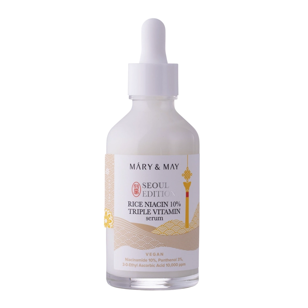 Mary&May - Rice Niacin 10% Triple Vitamin Serum - Trīskāršais Vitamīnu Serums ar Niacīnamīdu - 80ml