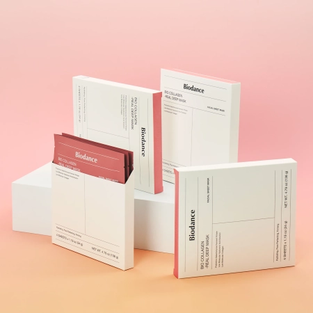 Biodance - Bio-Collagen Real Deep Mask Set - Nostiprinošu Kolagēna Sejas Masku Komplekts - 4gab./34g