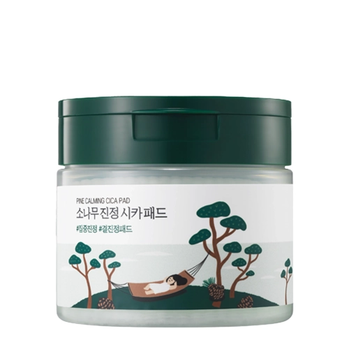 Round Lab - Pine Calming Cica Pad - Išlyginamieji ir raminamieji veido įklotai - 50vnt.