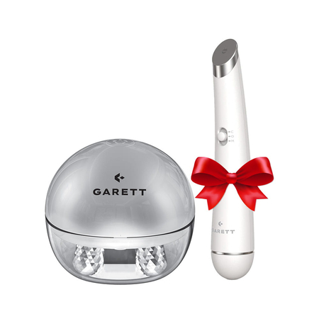 Garett Beauty - Pretty Face + Glow Eye - Sejas un Acu Zonas Masieru Komplekts - Silver+White