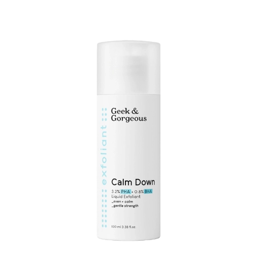 Geek & Gorgeous - Calm Down - Maigs Pīlings Jutīgai Ādai ar Skābēm 4% PHA un BHA - 100ml