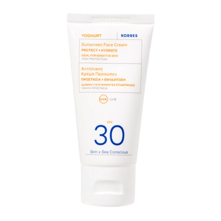 Korres - Yoghurt Sunscreen Face Cream-Gel SPF 30 - Gelveida Sejas Aizsargkrēms - 50ml