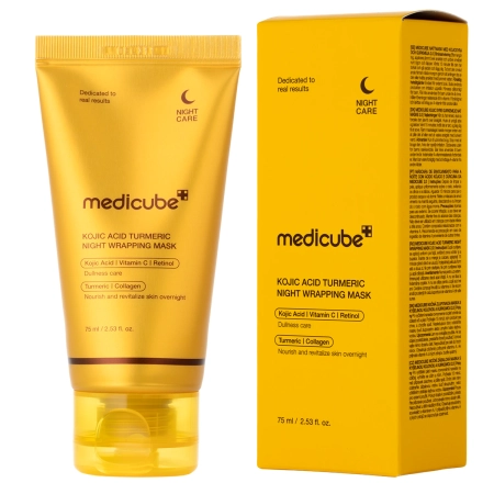 Medicube - Kojic Acid Turmeric Night Wrapping Mask - Nakts Maska ar Kojīnskābi un Kurkumu - 75ml