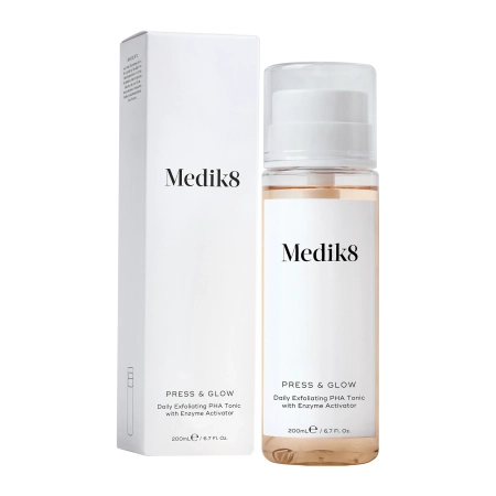 Medik8 - Press&Glow - Toniks ar PHA Skābi un Nolobošu Enzīmu Aktivatoru - 200ml