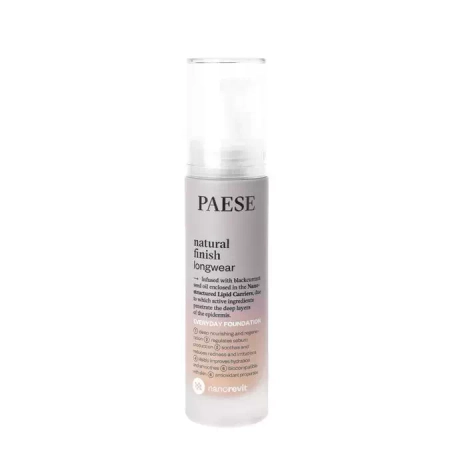Paese - Nanorevit Natural Finish Longwear Everyday Foundation - Ilgnoturīgs Tonālais Krēms ar Dabisku Finišu - 2,5 Sand Beige - 30ml