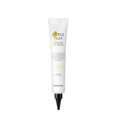 Farmstay - Citrus Yuja Vitalizing Eye Cream - Atjaunojošs Krēms Ādai zem Acīm ar Yuzu Augļu Ekstraktu - 45ml