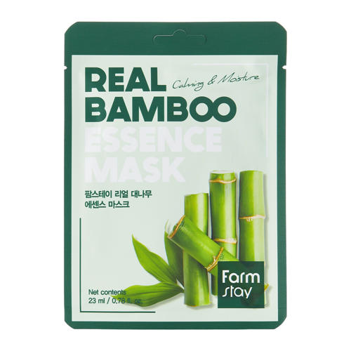 Farmstay - Real Bamboo Essence Mask - Mitrinoša Auduma Maska ar Bambusa Ekstraktu - 23ml/1gab.