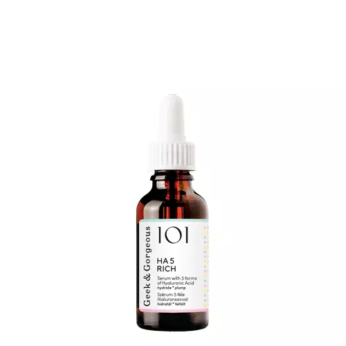 Geek & Gorgeous - HA 5 Rich - Serums ar 5 Hialuronskābes Formām Sausai un Dehidrētai Ādai - 30ml