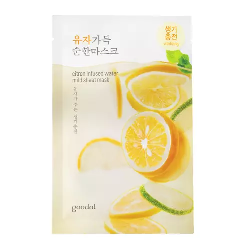 Goodal - Citron Infused Water Mild Sheet Mask - Nomierinoša Auduma Maska - 23ml