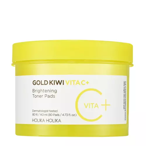 Holika Holika - Gold Kiwi Vita C Plus Brightening Toner Pad - Tonizējoši tonizējoši spilventiņi - 80gab