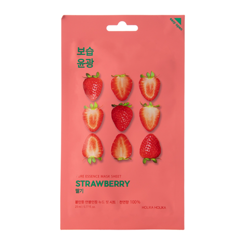 Holika Holika - Pure Essence Mask Sheet - Strawberry - Zemeņu ekstrakta maska - 23ml