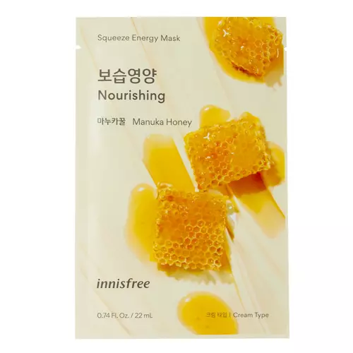 Innisfree - Squeeze Energy Mask - Manuka Honey - Nourishing - Atjaunojoša spilventiņu maska - 22ml