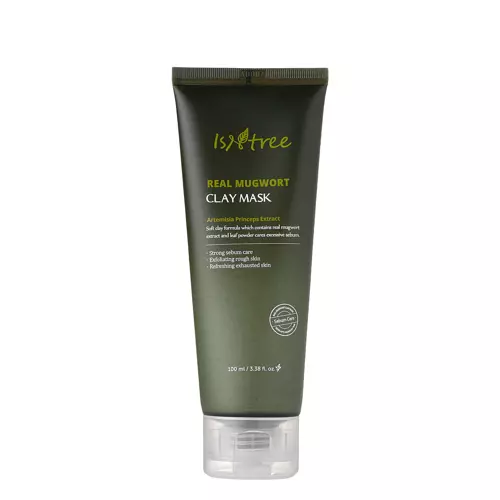 Isntree - Real Mugwort Calming Clay Mask - Sēlijas māla maska - 100ml